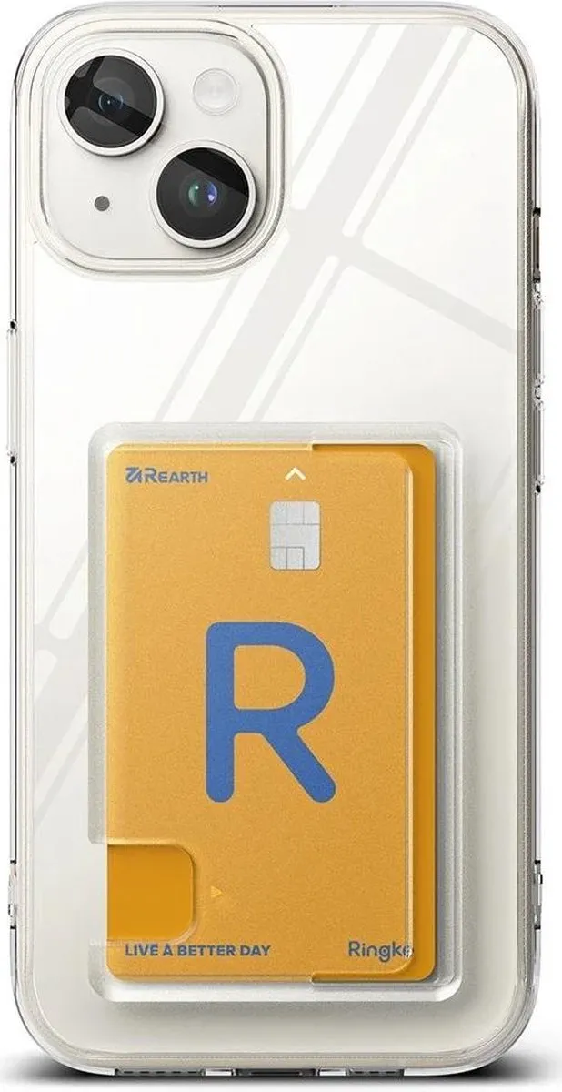 Ringke Fusion Card Hoesje iPhone 15 Plus - Transparant