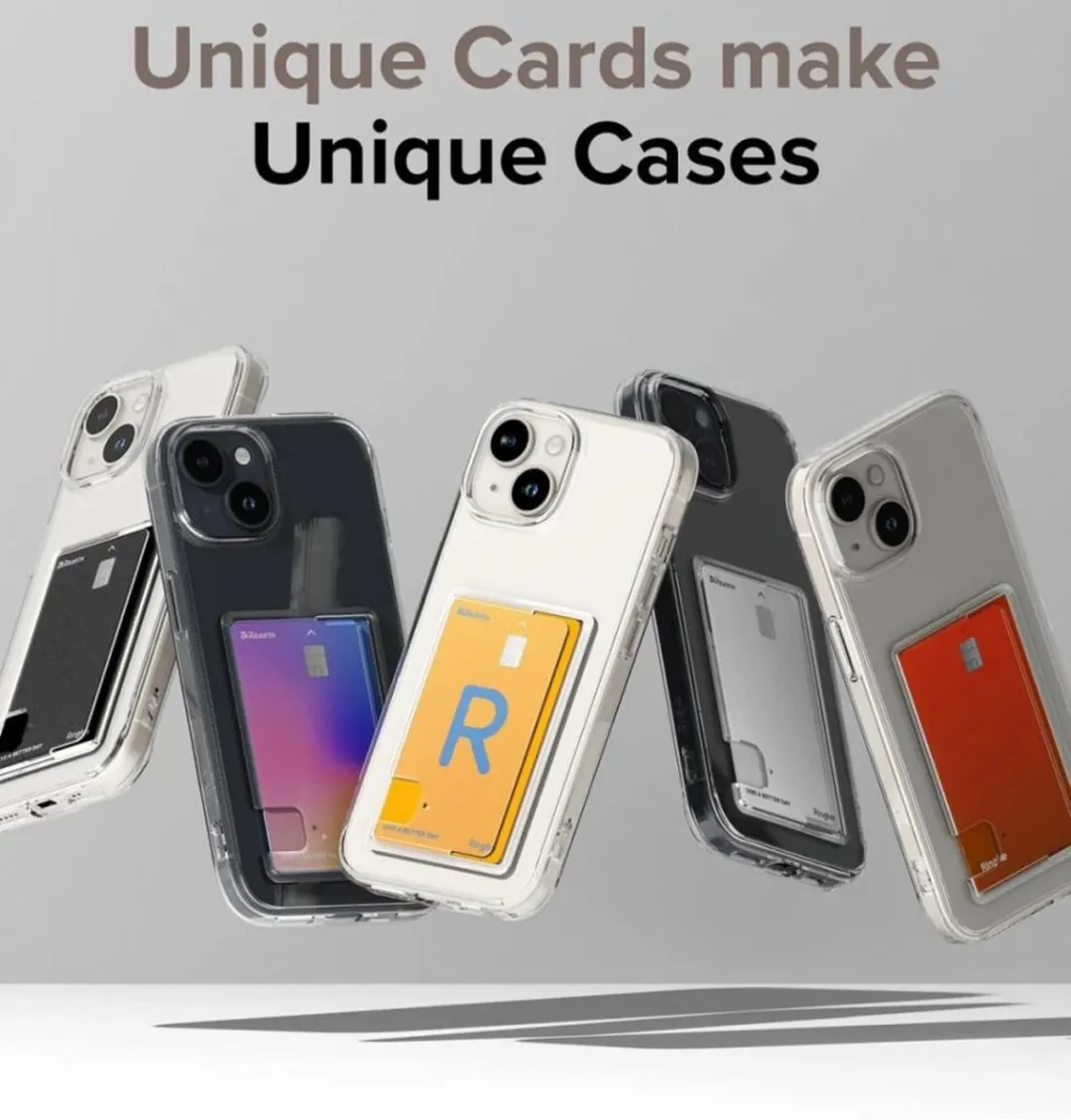 Ringke Fusion Card Hoesje iPhone 15 Plus - Transparant