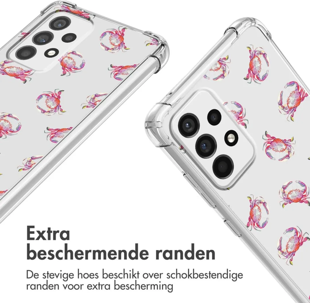 Imoshion Hoesje Samsung Galaxy A52 Crab Watercolor - Koord