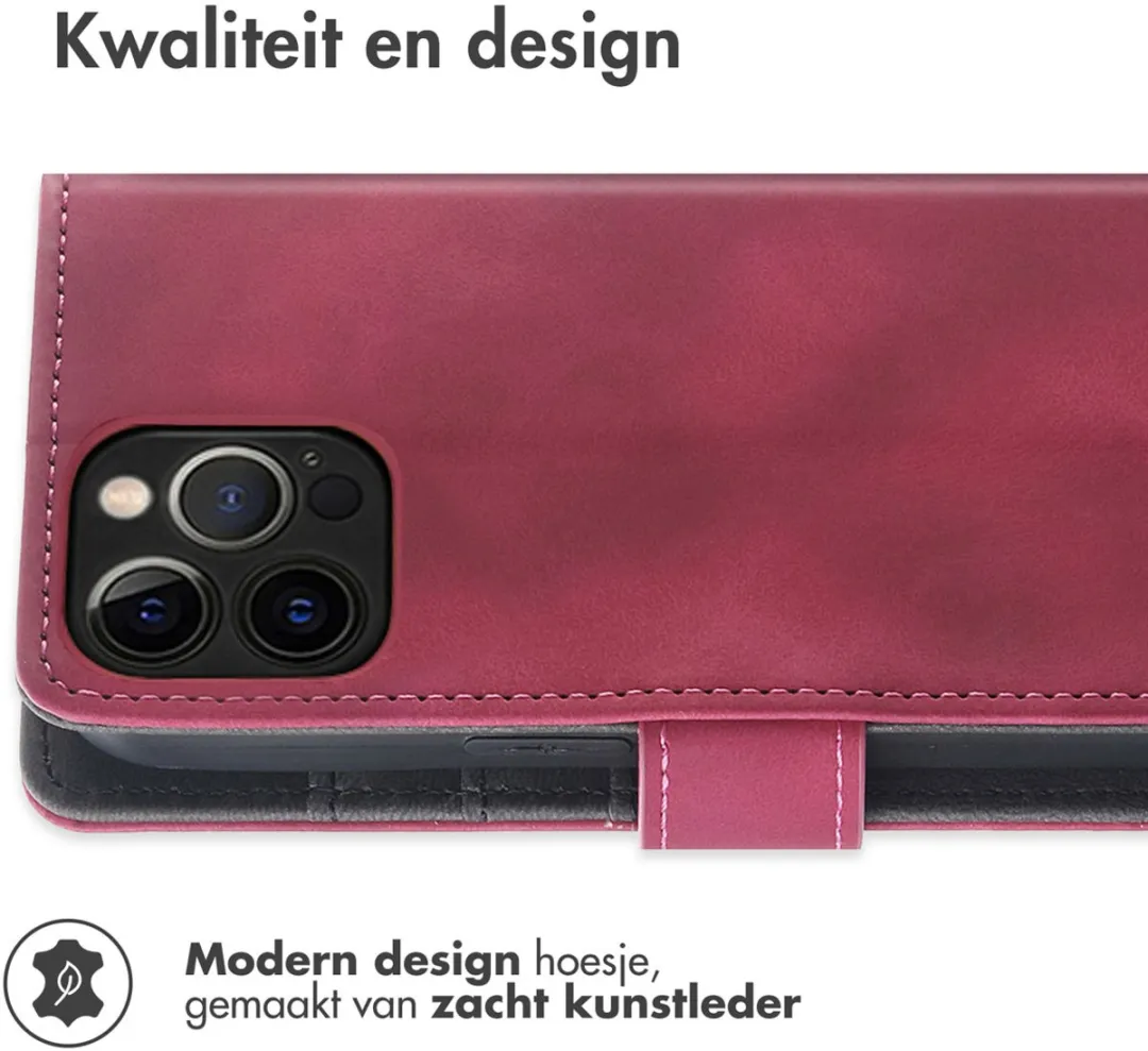 Imoshion iPhone 12/12 Pro Bookcase Hoesje - 3 Pasjes - Rood