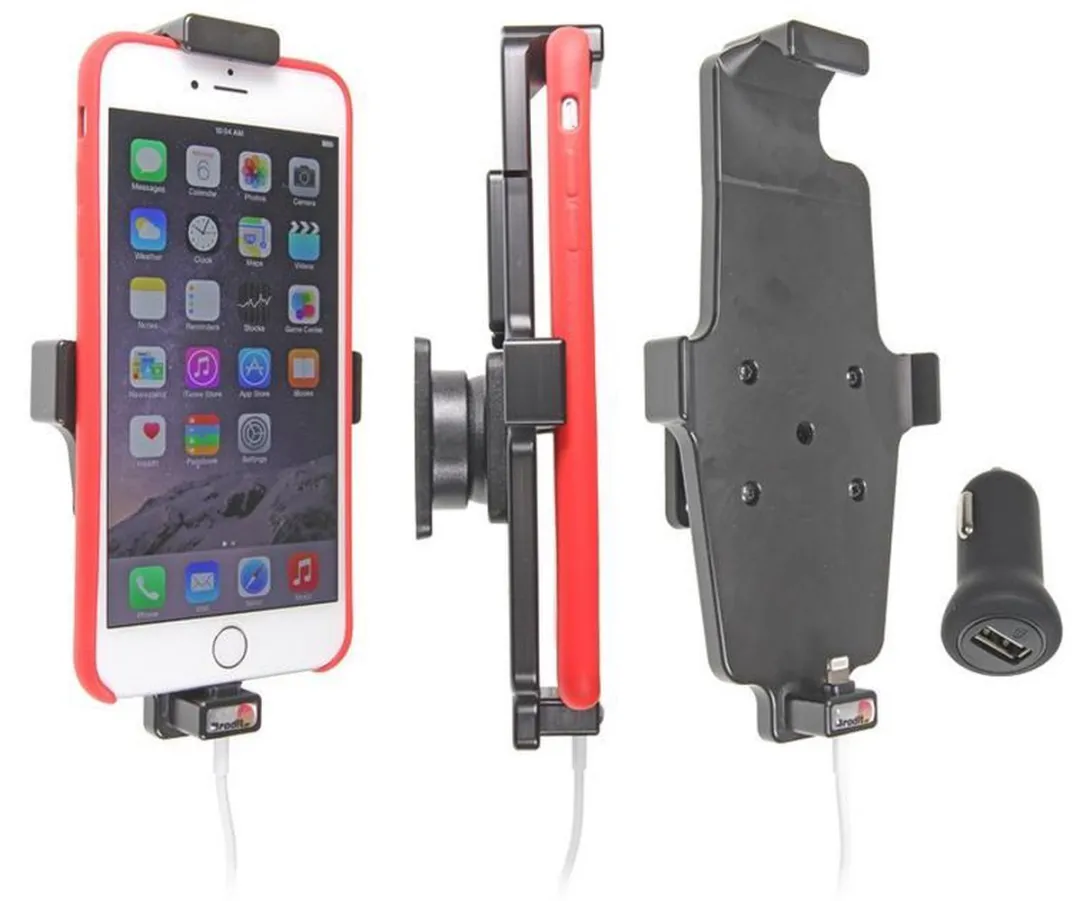 Brodit Houder Apple iPhone 6/6S/7+/8+/Xs Max - Zwart