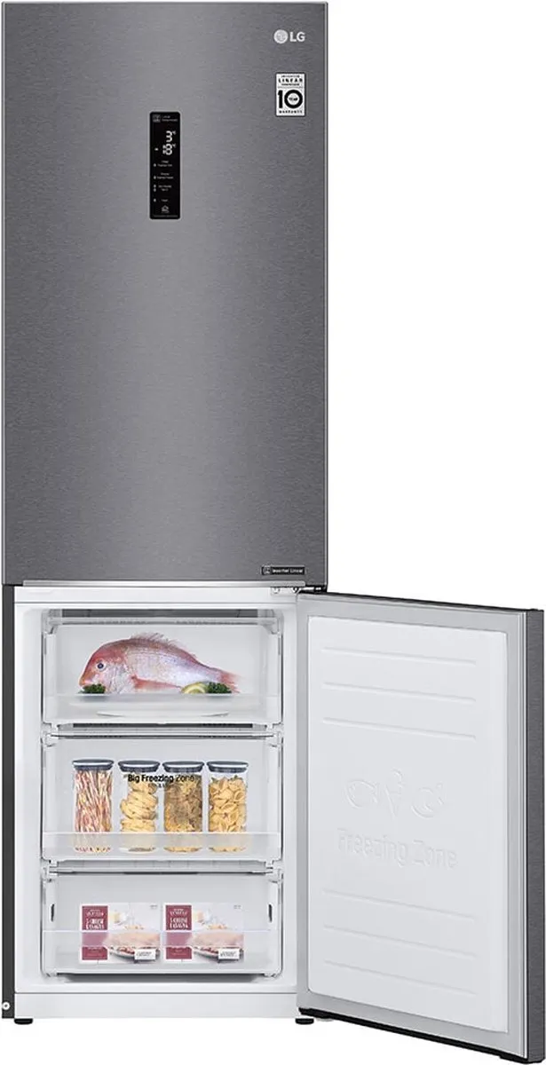 LG GBB61DSHMN Koel/vriescombinatie Vrijstaand - 341L - RVS