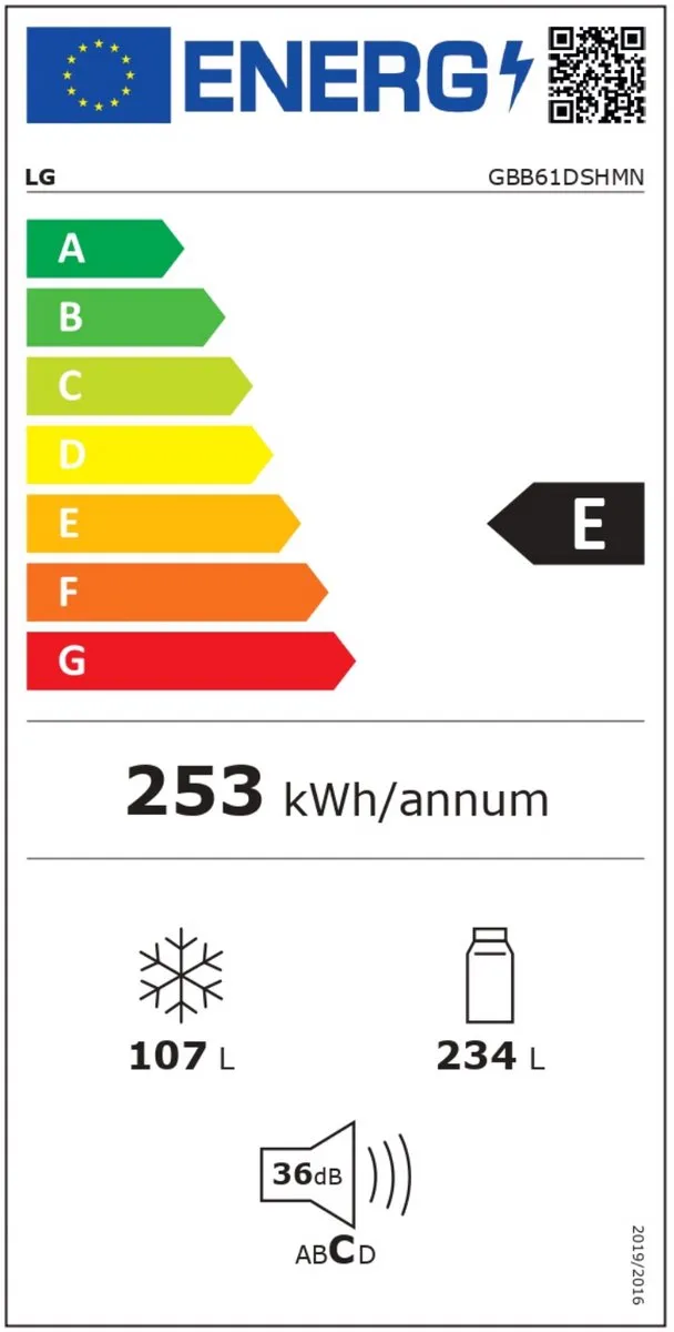 LG GBB61DSHMN Koel/vriescombinatie Vrijstaand - 341L - RVS