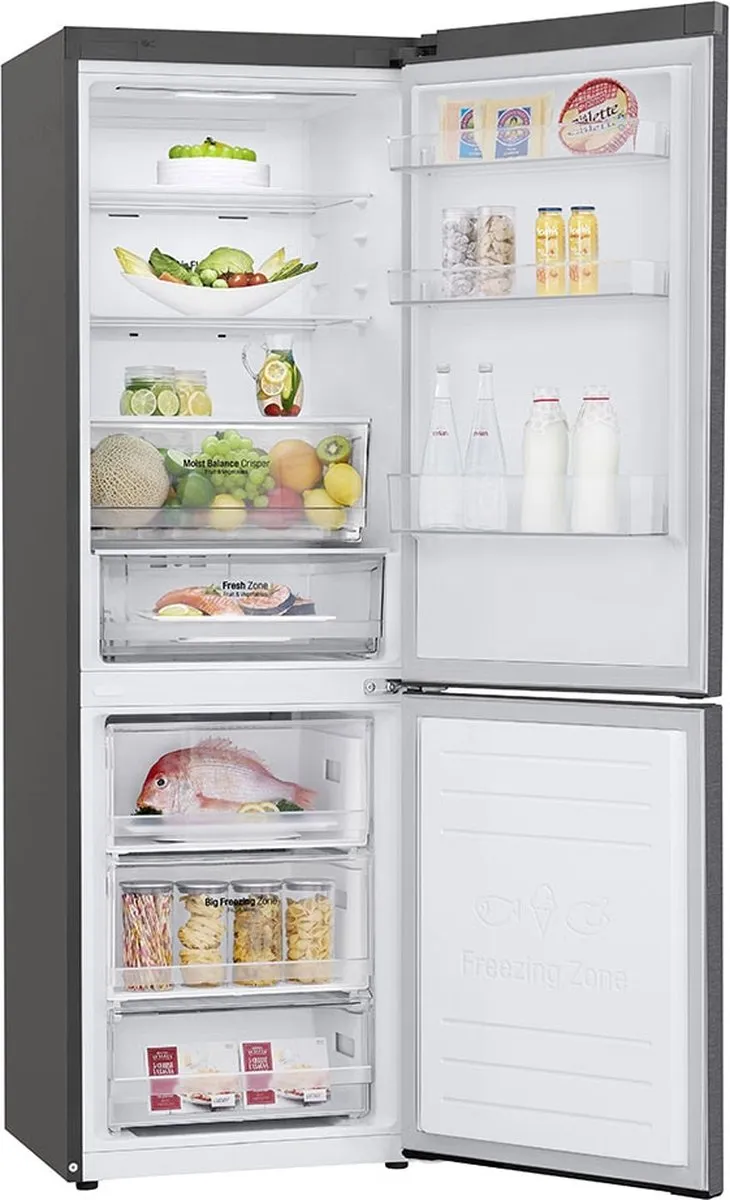 LG GBB61DSHMN Koel/vriescombinatie Vrijstaand - 341L - RVS