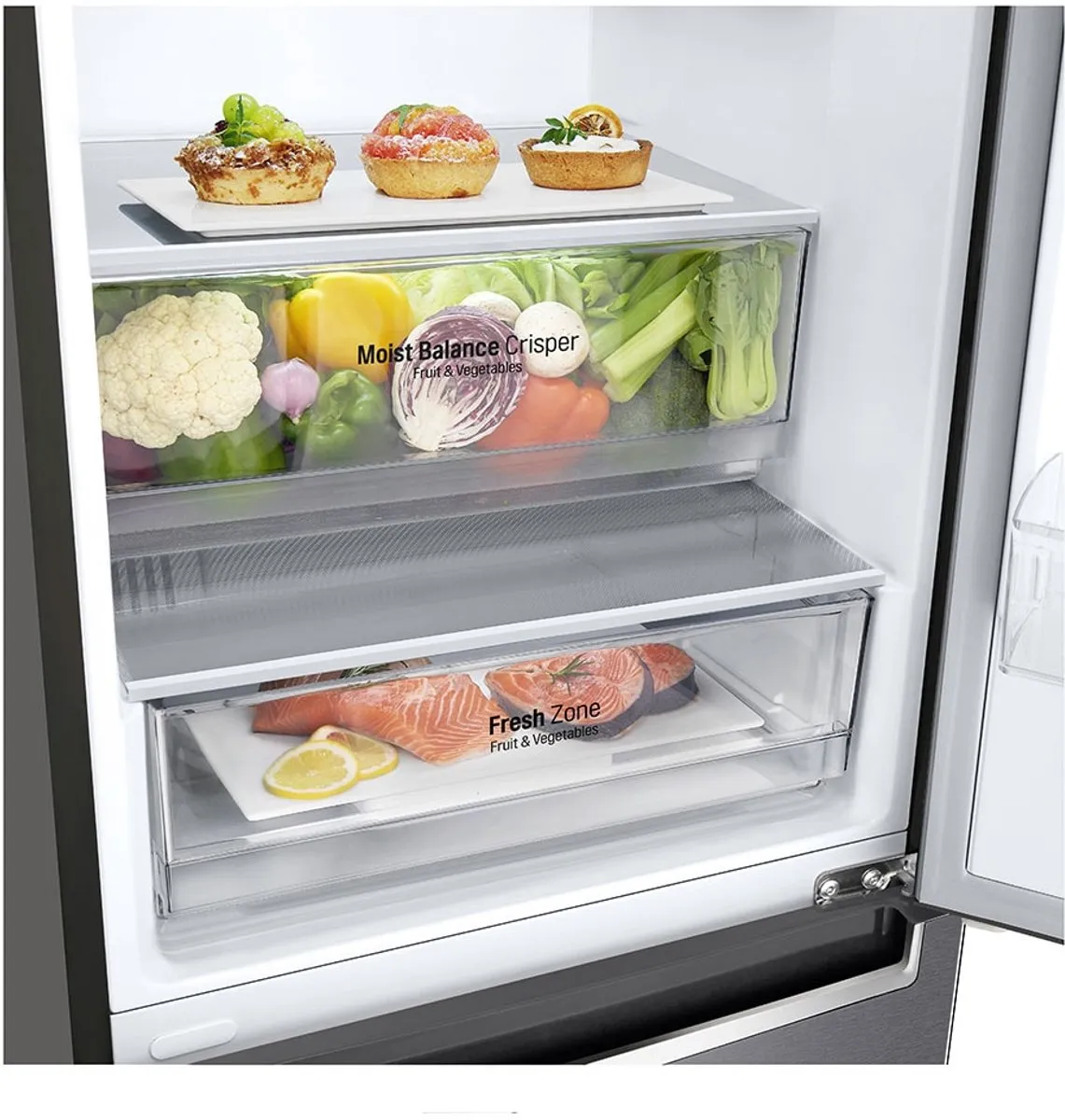 LG GBB61DSHMN Koel/vriescombinatie Vrijstaand - 341L - RVS - afbeelding 6 van 6