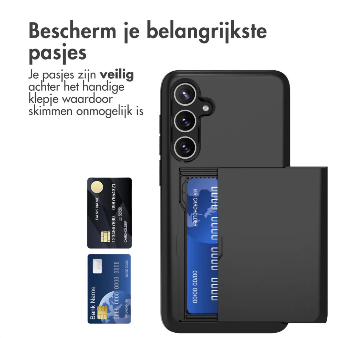 Imoshion Hoesje Samsung Galaxy A55 - Pasjeshouder 2 Stuks - Zwart