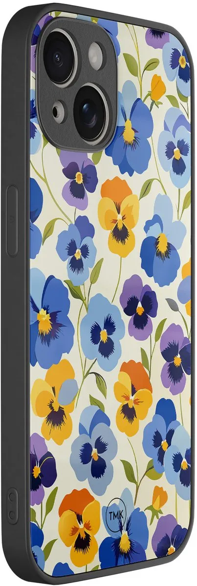 Casevibes iPhone 13 Hoesje Viooltjesmix Bloemen - TPU Glossy - Multi