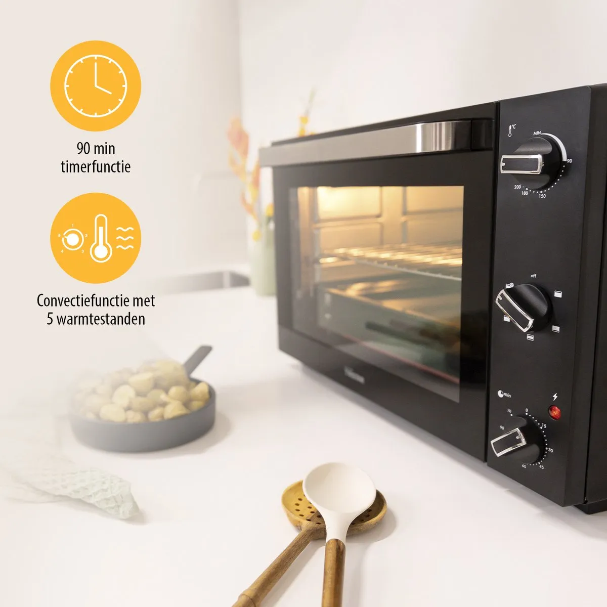 Tristar OV-3640 Vrijstaande Oven 2000W - 60L - Zwart
