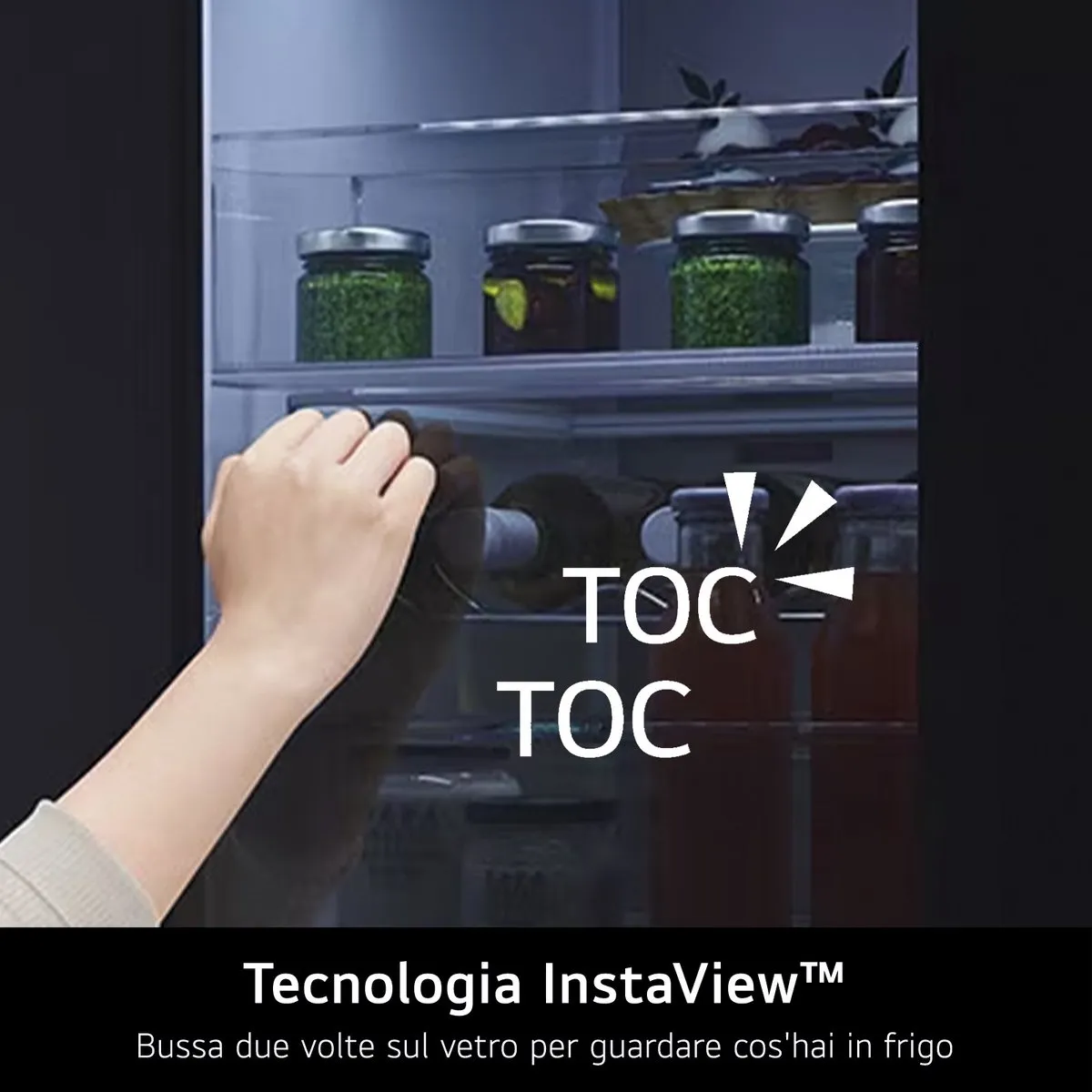 LG InstaView GMG960EVJE Vrijstaande Koelkast 638L - 2 Groentelades - Zwart