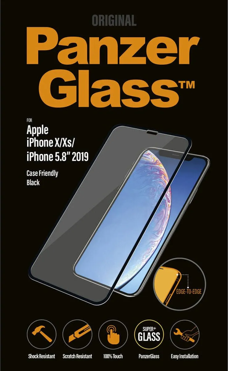 PanzerGlass PZ-2664 iPhone Screenprotector - Zwart