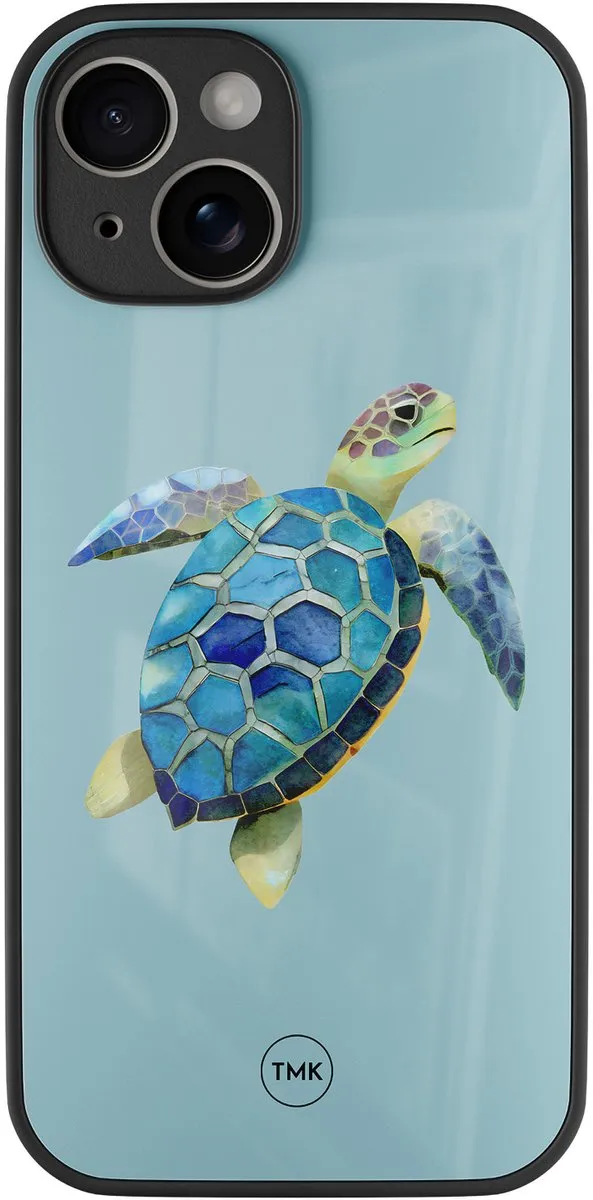 Casevibes iPhone 14 Hoesje Schildpad Blauw