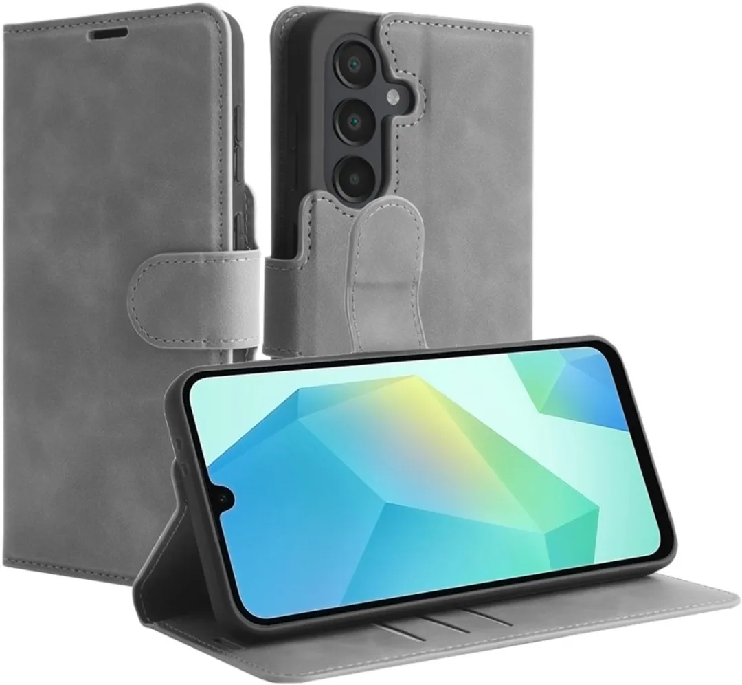 Just in Case Cazy Hoesje Samsung Galaxy A36/A56 - 4 Pasjes Grijs