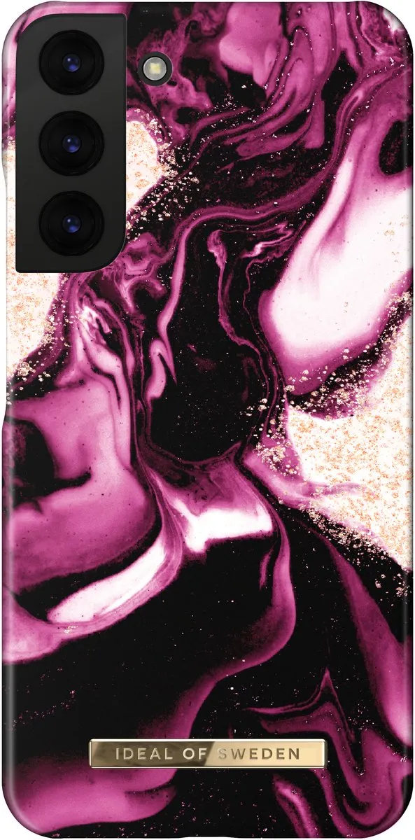iDeal of Sweden Fashion Case IDFCAW21-S22P-319 - Samsung Galaxy S22+ - Golden Ruby Marble