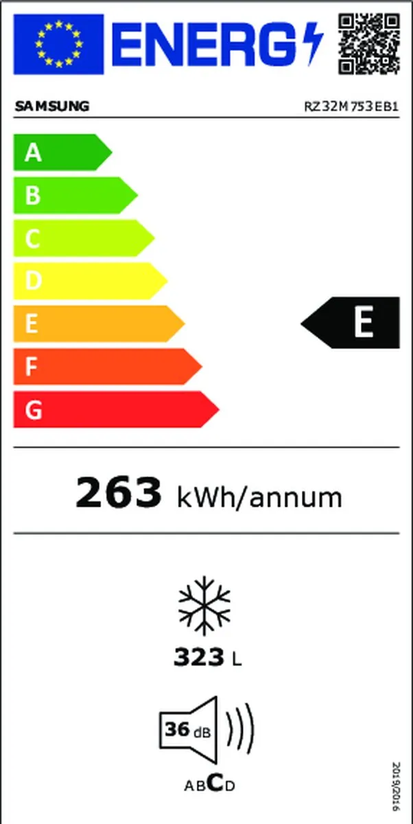Samsung RZ32M753EB1 Vriezer - 323L - 3 Vakken - Zwart - afbeelding 3 van 6