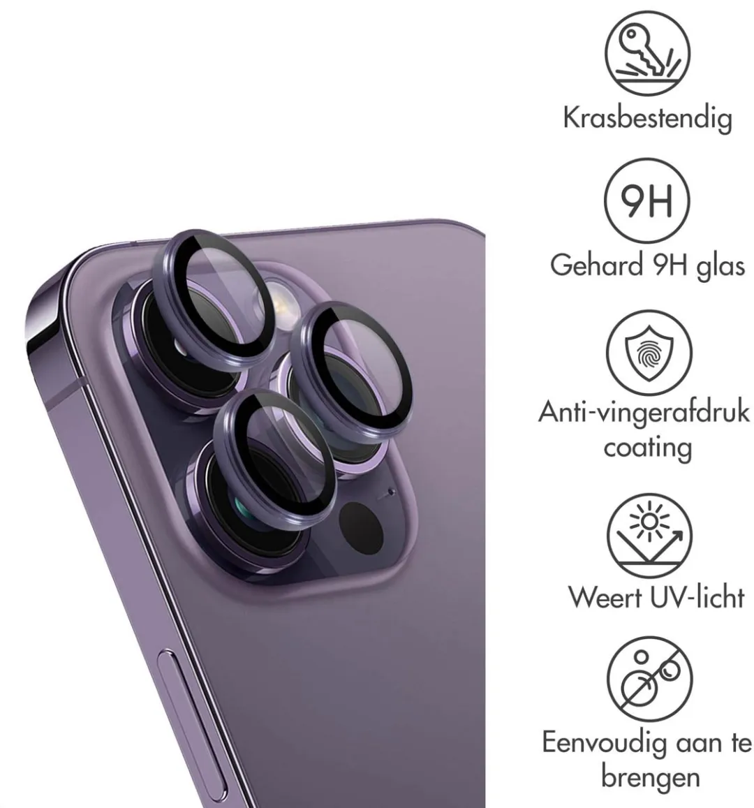 Imoshion Camera Lens Protector iPhone 14 Pro Max - 2 Stuks - Paars