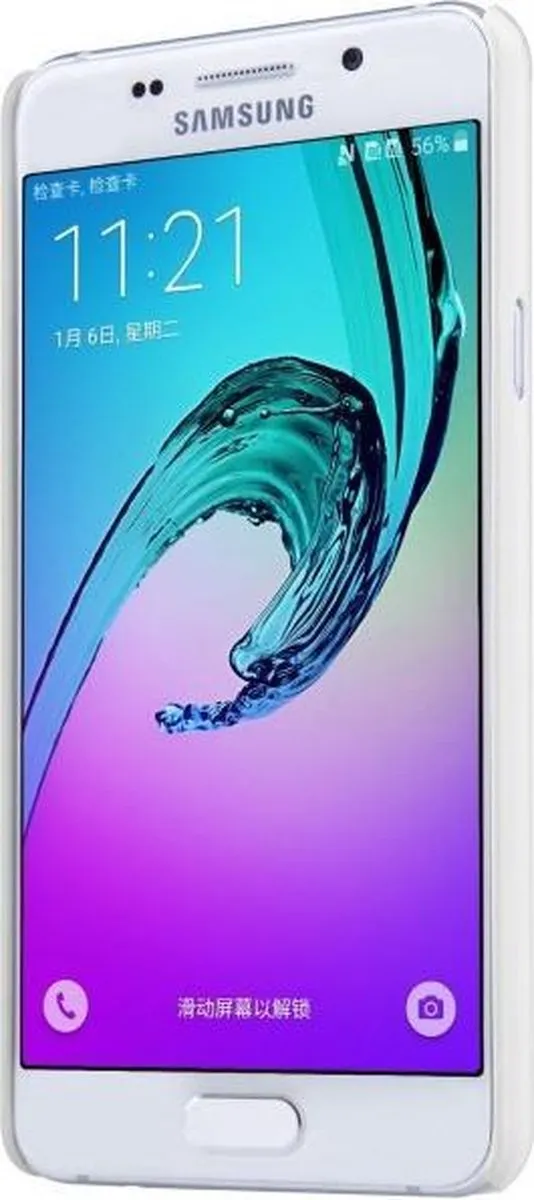 Nillkin Super Frosted Shield Backcover Samsung Galaxy A3 (2016) - Wit - afbeelding 4 van 6