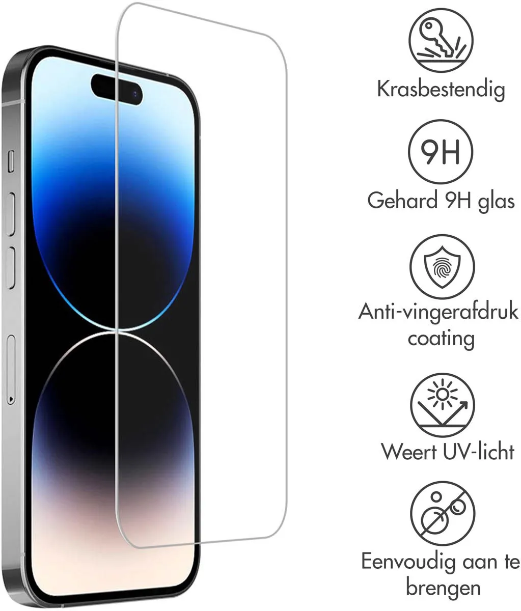 Imoshion Screenprotector Gehard Glas Duopack - iPhone 15 Pro - 2 Stuks