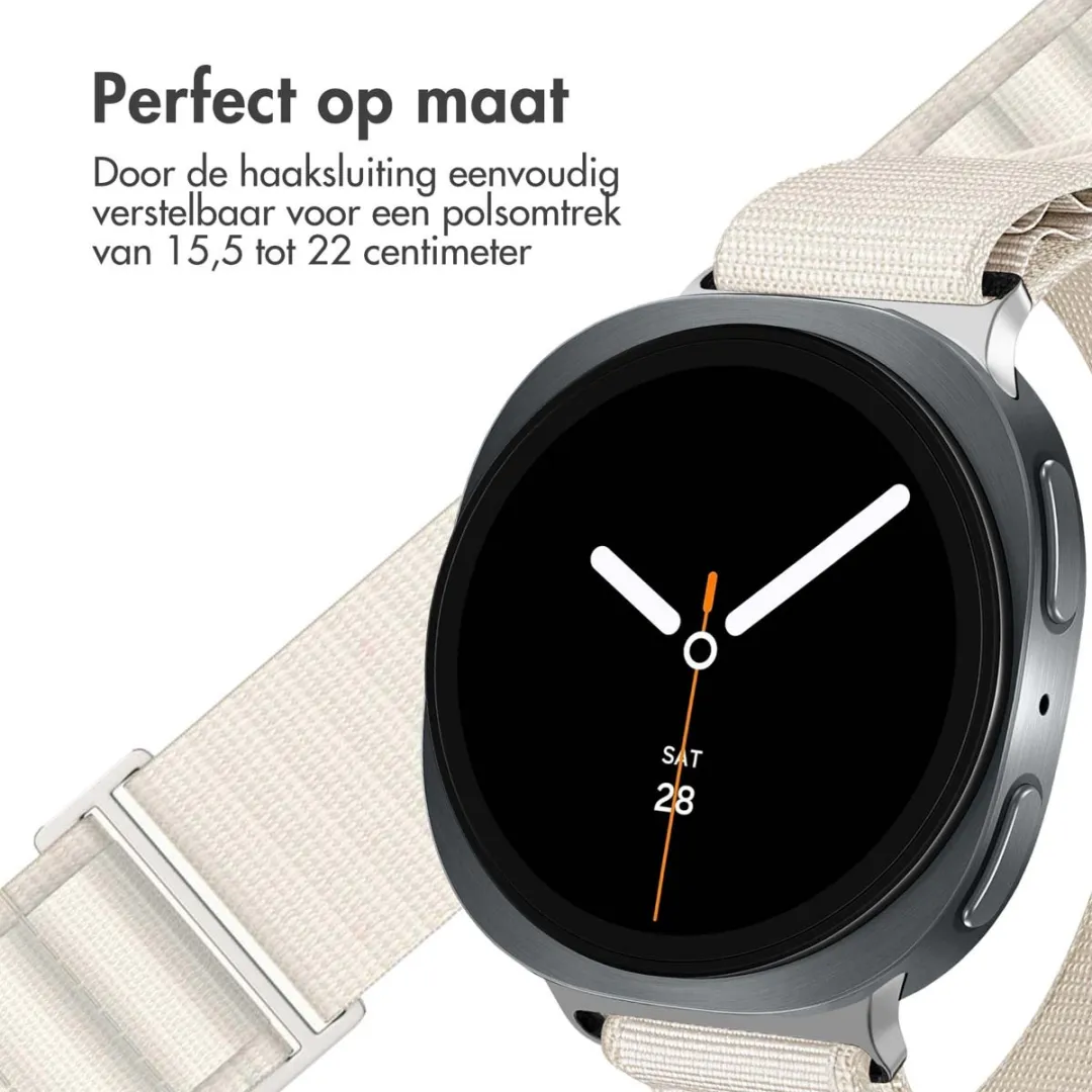 Imoshion Nylon Bandje Samsung Galaxy Watch 8 - Wit