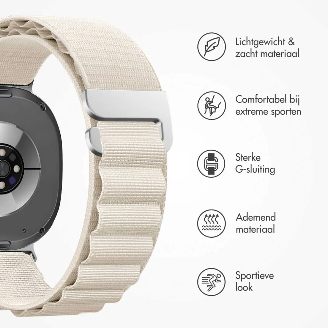Imoshion Nylon Bandje Samsung Galaxy Watch 8 - Wit