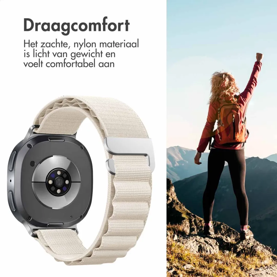 Imoshion Nylon Bandje Samsung Galaxy Watch 8 - Wit
