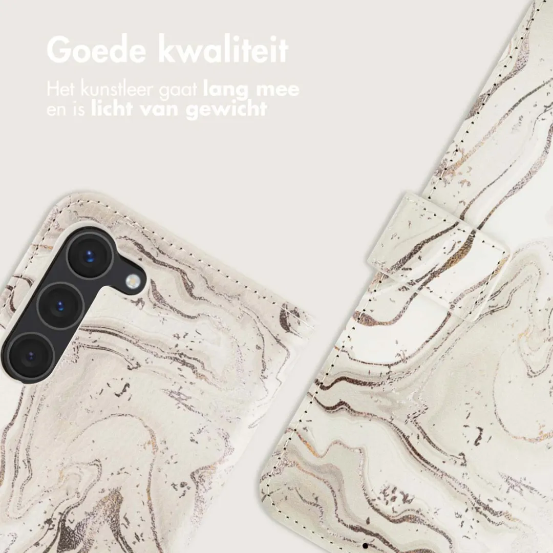 Imoshion Galaxy S23 Hoesje Sandy Marble - 3 Pasjes