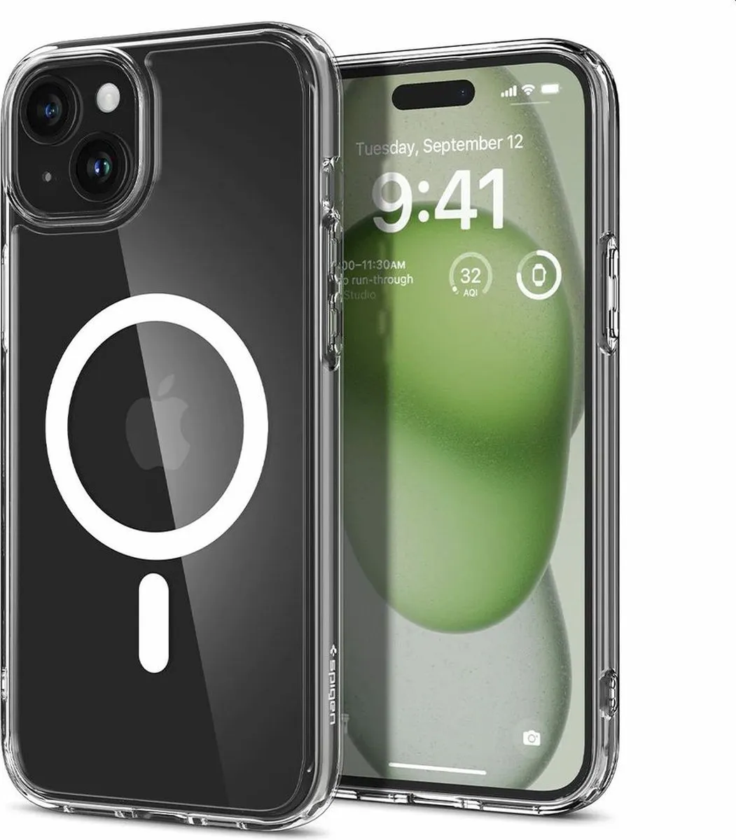 Spigen Ultra Hybrid Magfit Hoesje iPhone 15 Plus - 8809896749992 - Wit