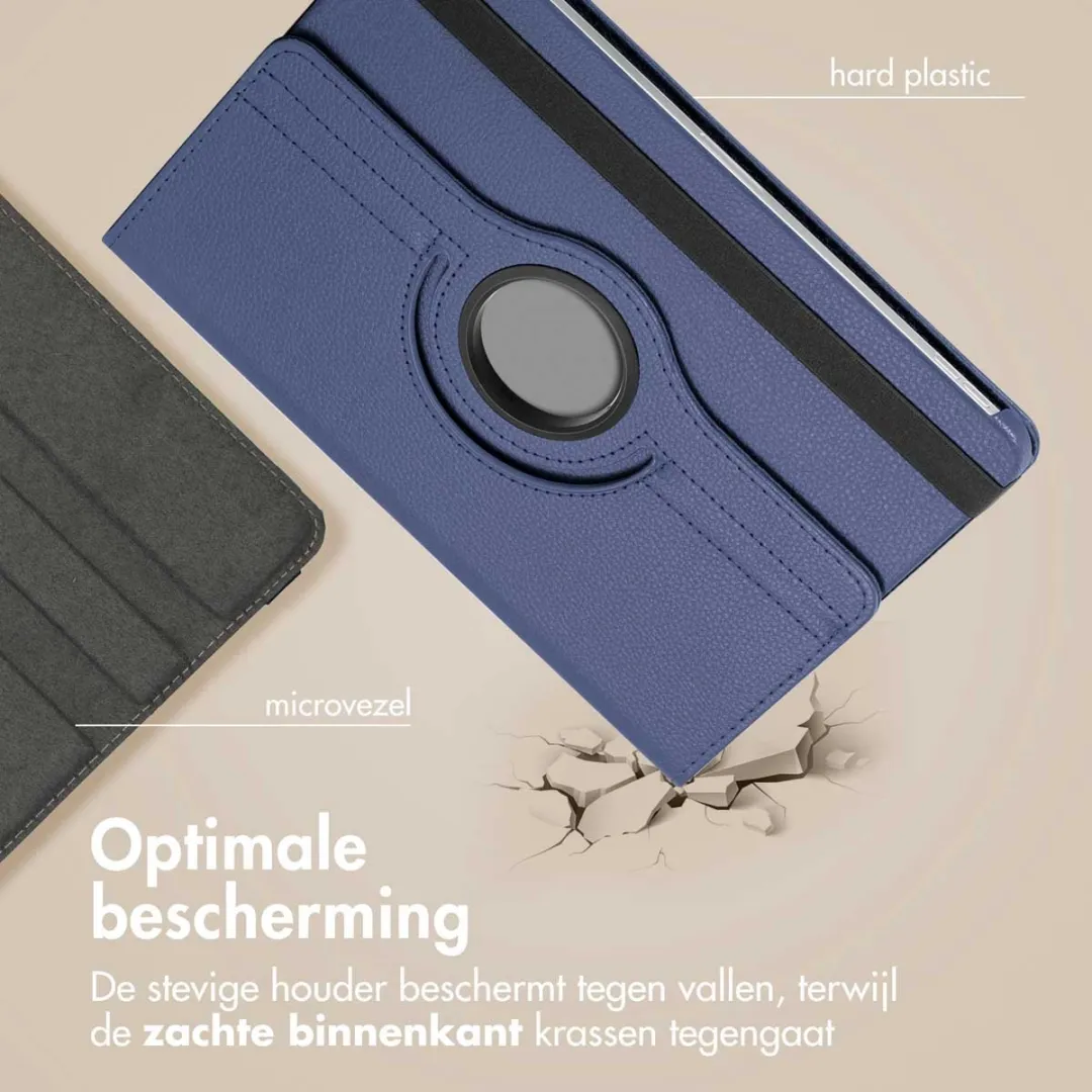 Imoshion SH00067824 Tablethoes - Lenovo Tab P12 - 360° Bookcase - Donkerblauw - afbeelding 6 van 6