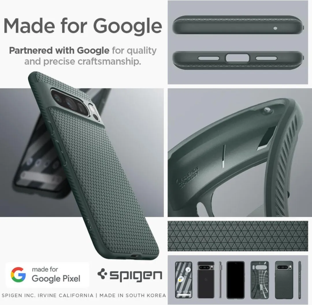 Spigen Liquid Air Hoesje Google Pixel 8 Pro - Groen - 8809896746380 - afbeelding 6 van 6