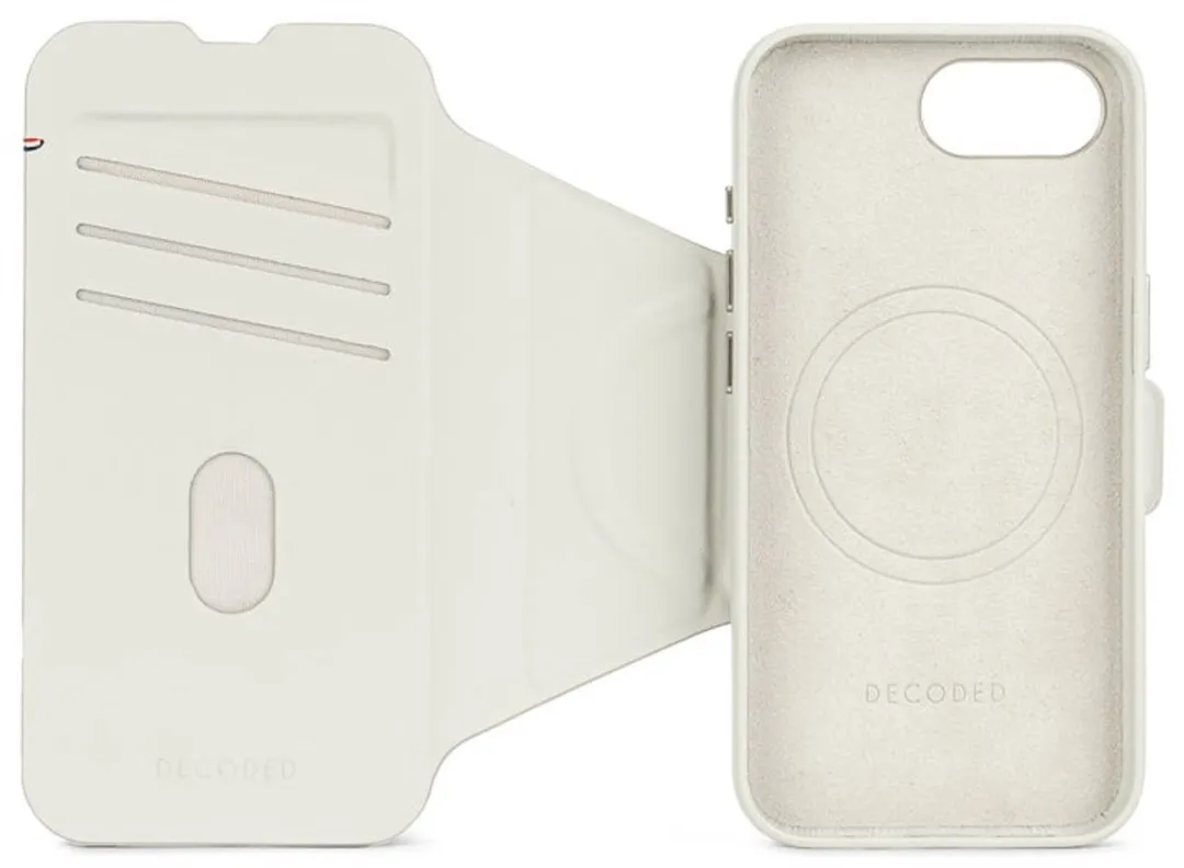 Decoded Siliconen Hoesje iPhone 16e D25IPOSEDW6TSCY - Wallet 3 Pasjes - Beige