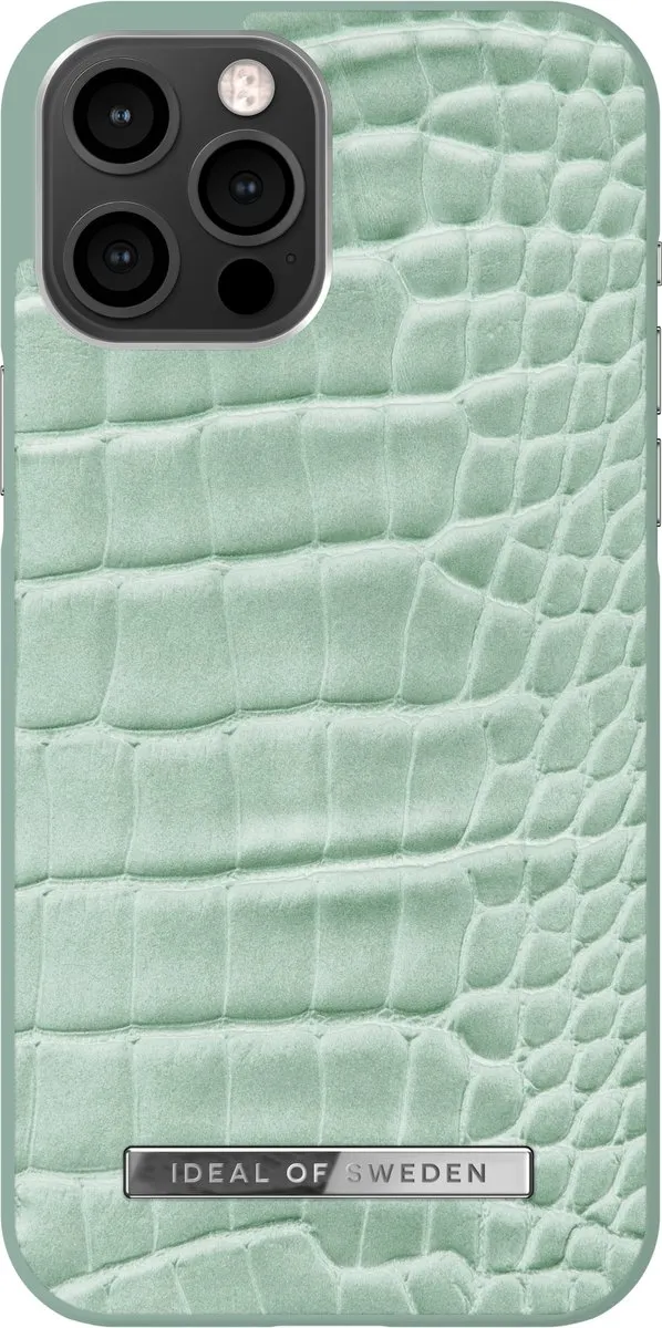 iDeal of Sweden Atelier Case Introductory iPhone 12 Pro Max - Mint Croco - afbeelding 2 van 6