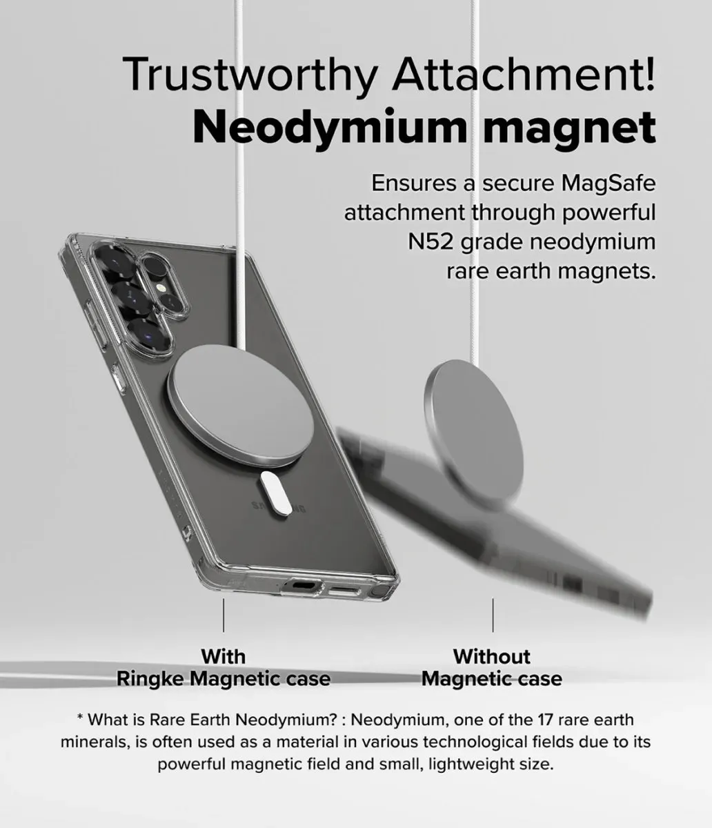 Ringke Fusion Magnetic Hoesje - Samsung Galaxy S25 Ultra - Transparant - afbeelding 6 van 6