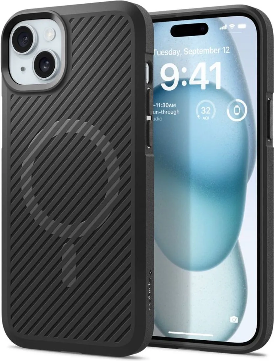 Spigen Core Armor MagFit iPhone 15 Plus Hoesje - Magneet - Zwart - afbeelding 3 van 6