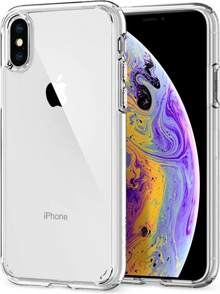 Spigen Ultra Hybrid 057CS22127 iPhone XS Hoesje - Transparant
