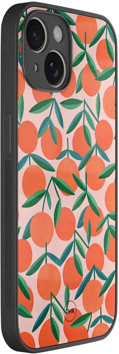 Casevibes iPhone 14 Hoesje Oranje - TPU Glossy - A/i14/glas/011