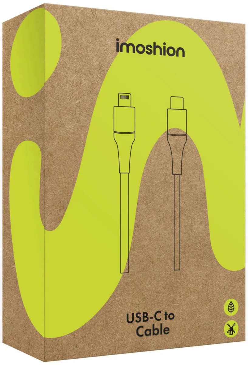 Imoshion SH00077574 Lightning naar USB-C Kabel 1m - Wit