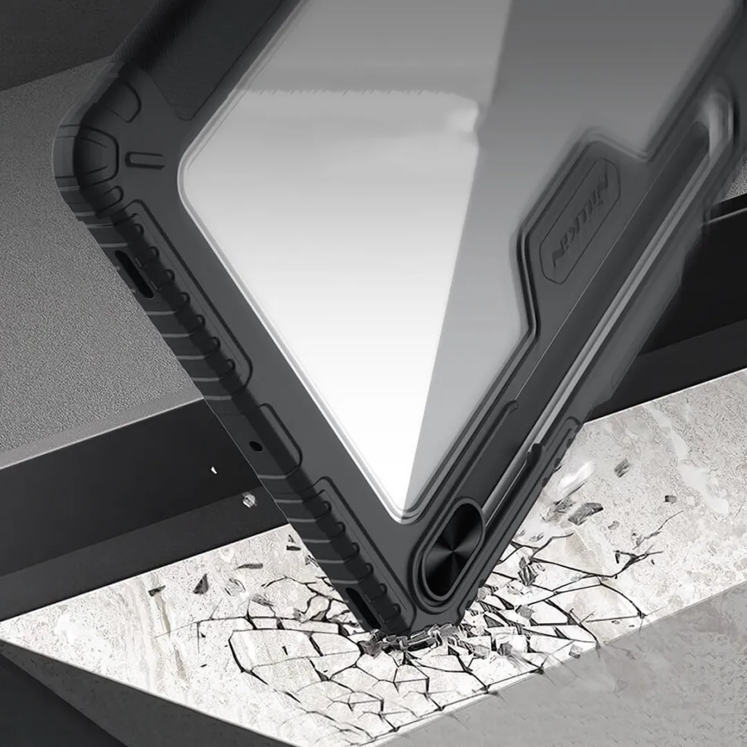 Nillkin PU Leren Extreme Tri-Fold Hoes Samsung Galaxy Tab S7 - Zwart - afbeelding 5 van 6