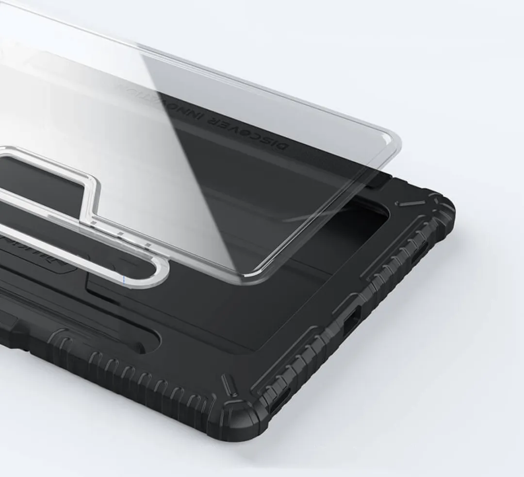 Nillkin PU Leren Extreme Tri-Fold Hoes Samsung Galaxy Tab S7 - Zwart - afbeelding 4 van 6