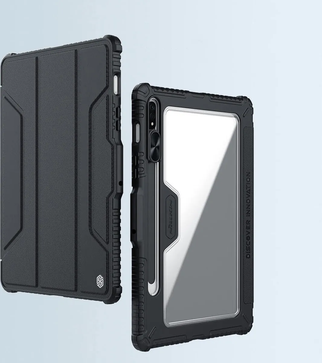 Nillkin PU Leren Extreme Tri-Fold Hoes Samsung Galaxy Tab S7 - Zwart - afbeelding 6 van 6