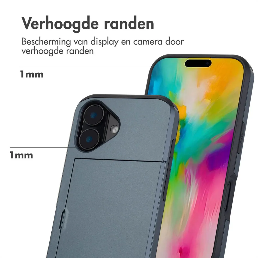 Imoshion Hoesje iPhone 16 - Donkerblauw - 2 Pasjes