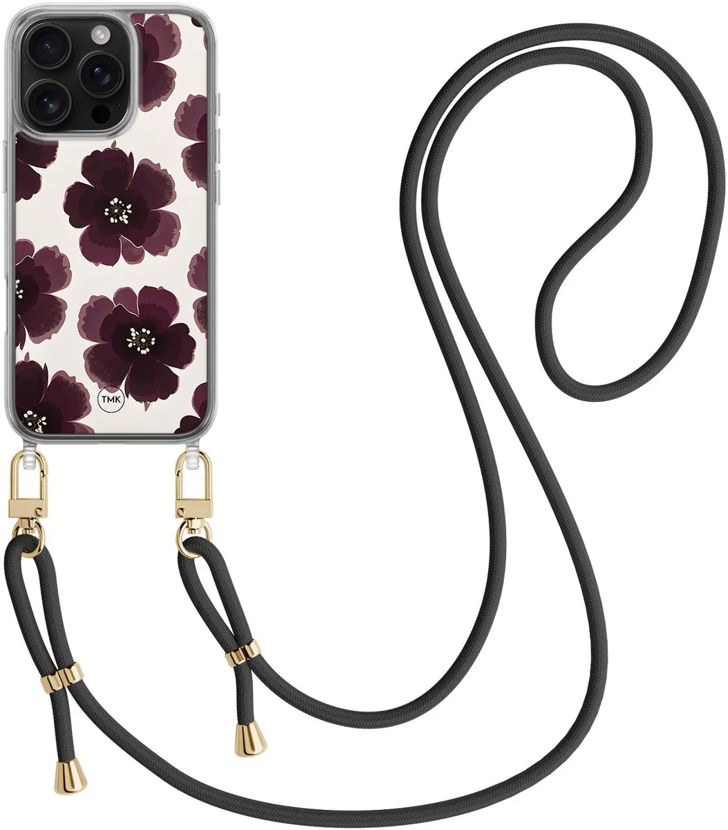 Casevibes iPhone 16 Pro Telefoonhoesje - CV/A/i16P/C/014 - Paars Bloemen