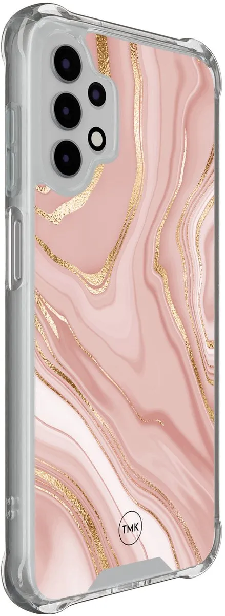 Casevibes Shockproof Hoesje Samsung Galaxy A13 4G - Roze Marble