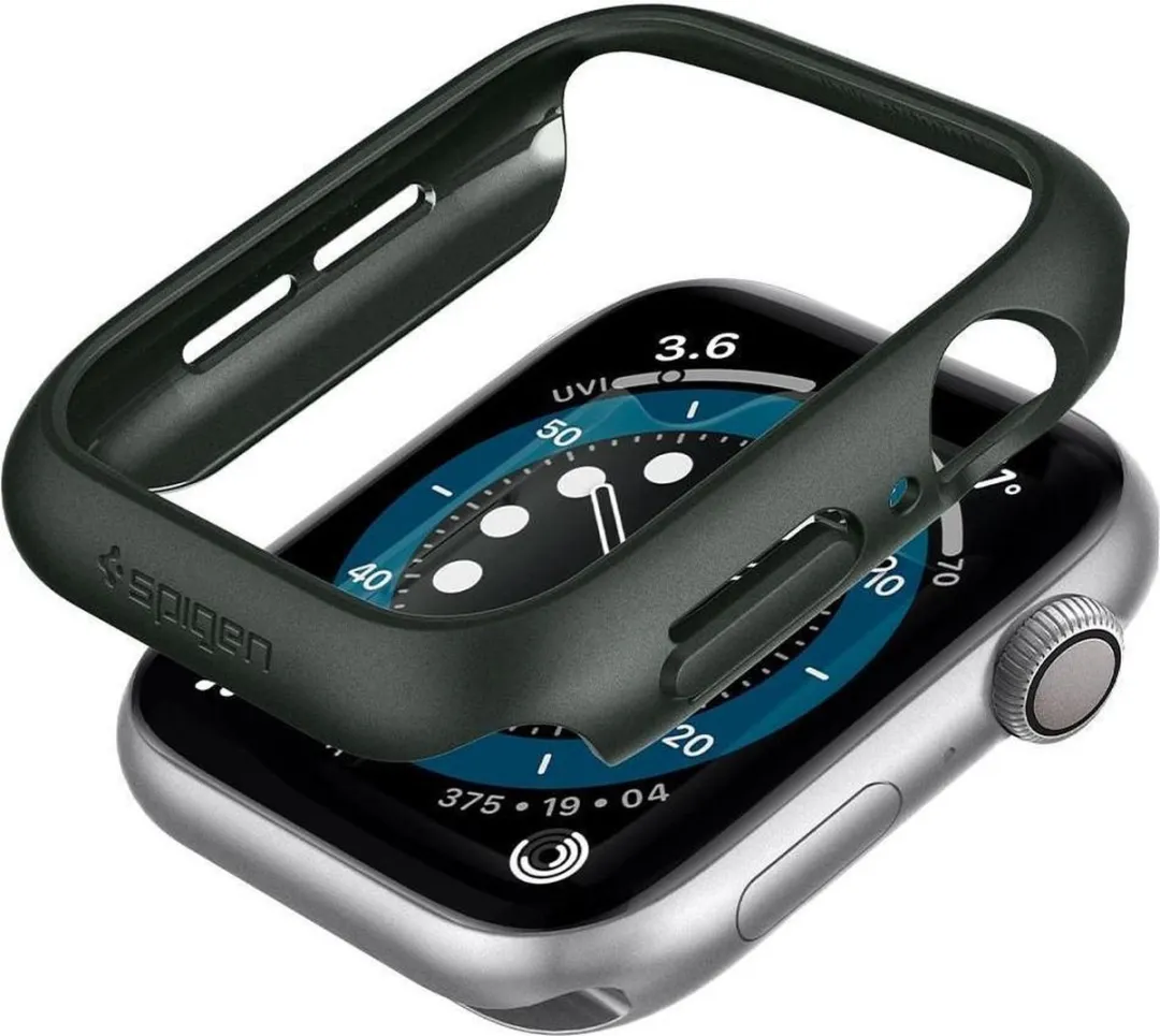 Spigen Apple Watch Thin Fit Hoesje 44mm - Groen