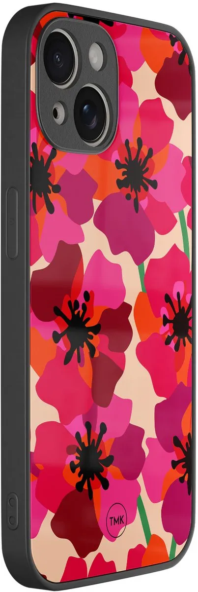 Casevibes iPhone 13 Hoesje Roze - Pink Floral Bliss