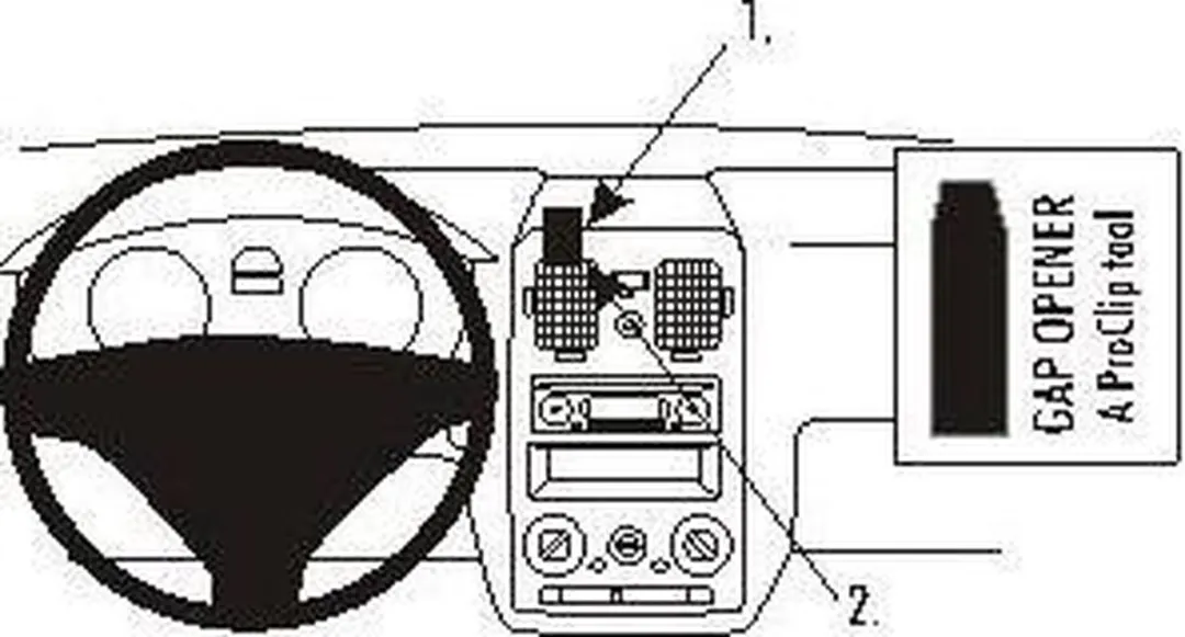 Brodit ProClip Hyundai Getz 2006-2010 Center Mount 853747 - Grijs - afbeelding 2 van 2