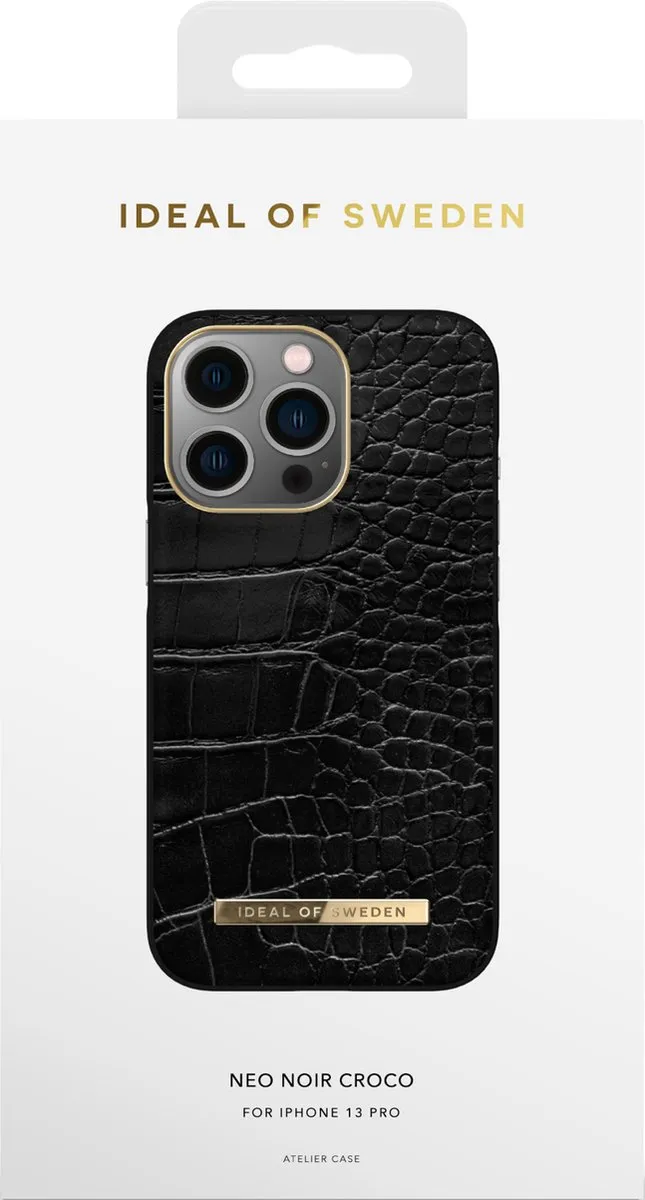 iDeal of Sweden Atelier Case iPhone 13 Pro Neo Noir Croco - IDACSS22-I2161P-236