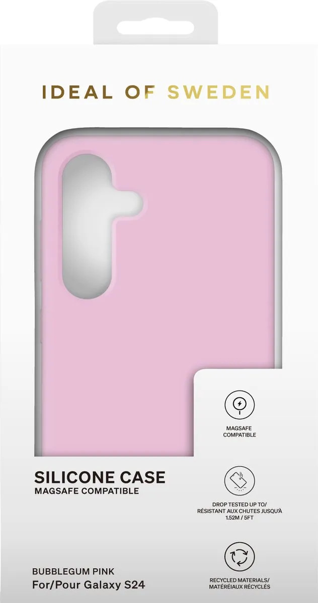 iDeal of Sweden Silicone Case MagSafe Galaxy S24 Bubblegum Pink - IDSICMS-I2361-83 - afbeelding 5 van 6