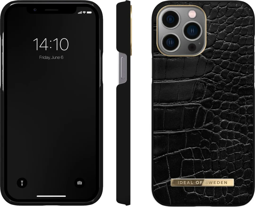 iDeal of Sweden Atelier Case iPhone 13 Pro Max Neo Noir Croco - IDACSS22-I2167-236 - afbeelding 6 van 6