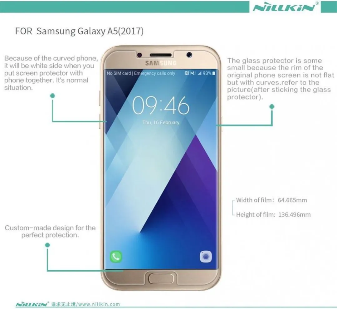 Nillkin Amazing H+ PRO Tempered Glass Samsung Galaxy A5 (2017) - 9H - afbeelding 4 van 6