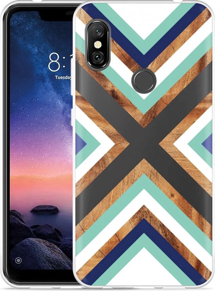 Just in Case Xiaomi Redmi Note 6 Pro Hoesje Wood Art - 7236777 - Multicolor