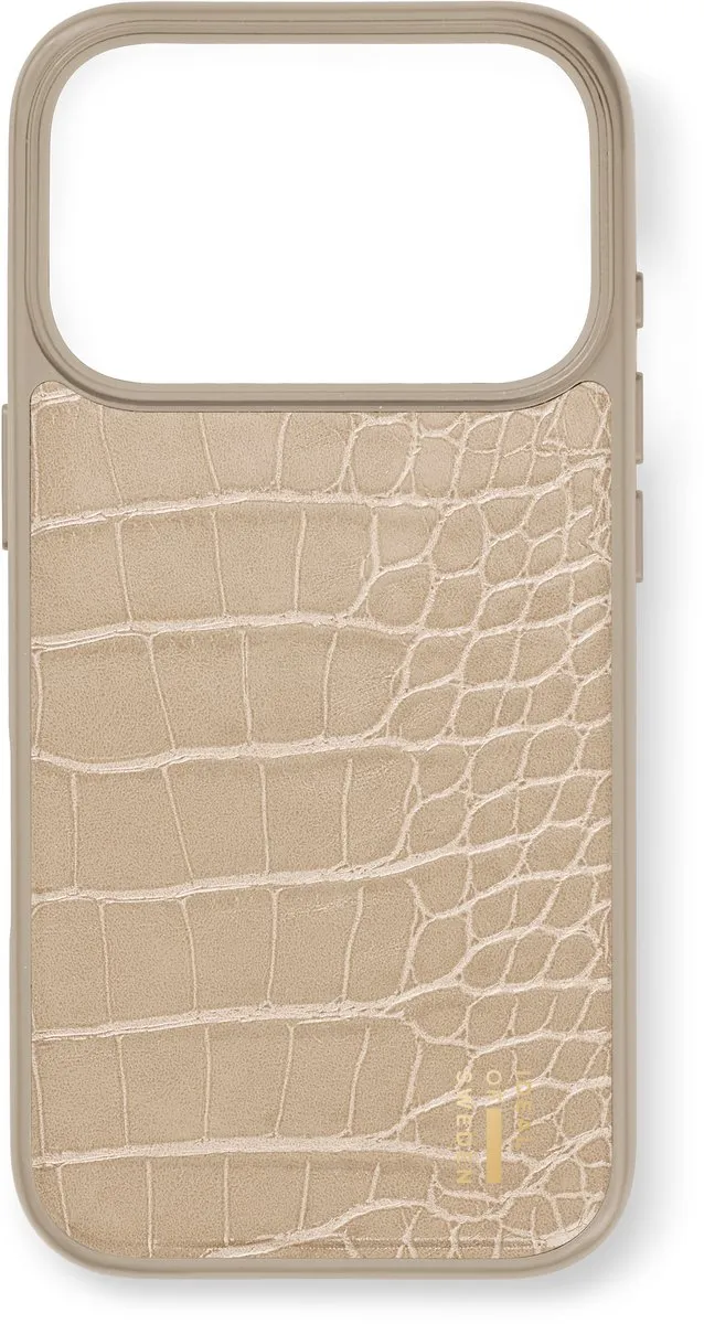 iDeal of Sweden iPhone 17 Pro Max Vegan Leather Case Magsafe Warm Beige Croco - IDVLCMS-I2567P-456